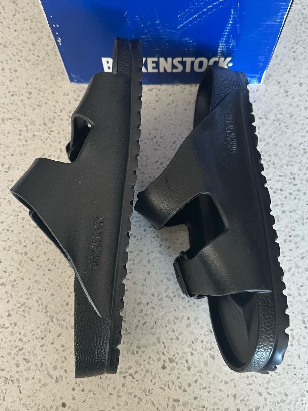 Birkenstock Black Double Strap EVA Slides - Picture 4 of 5